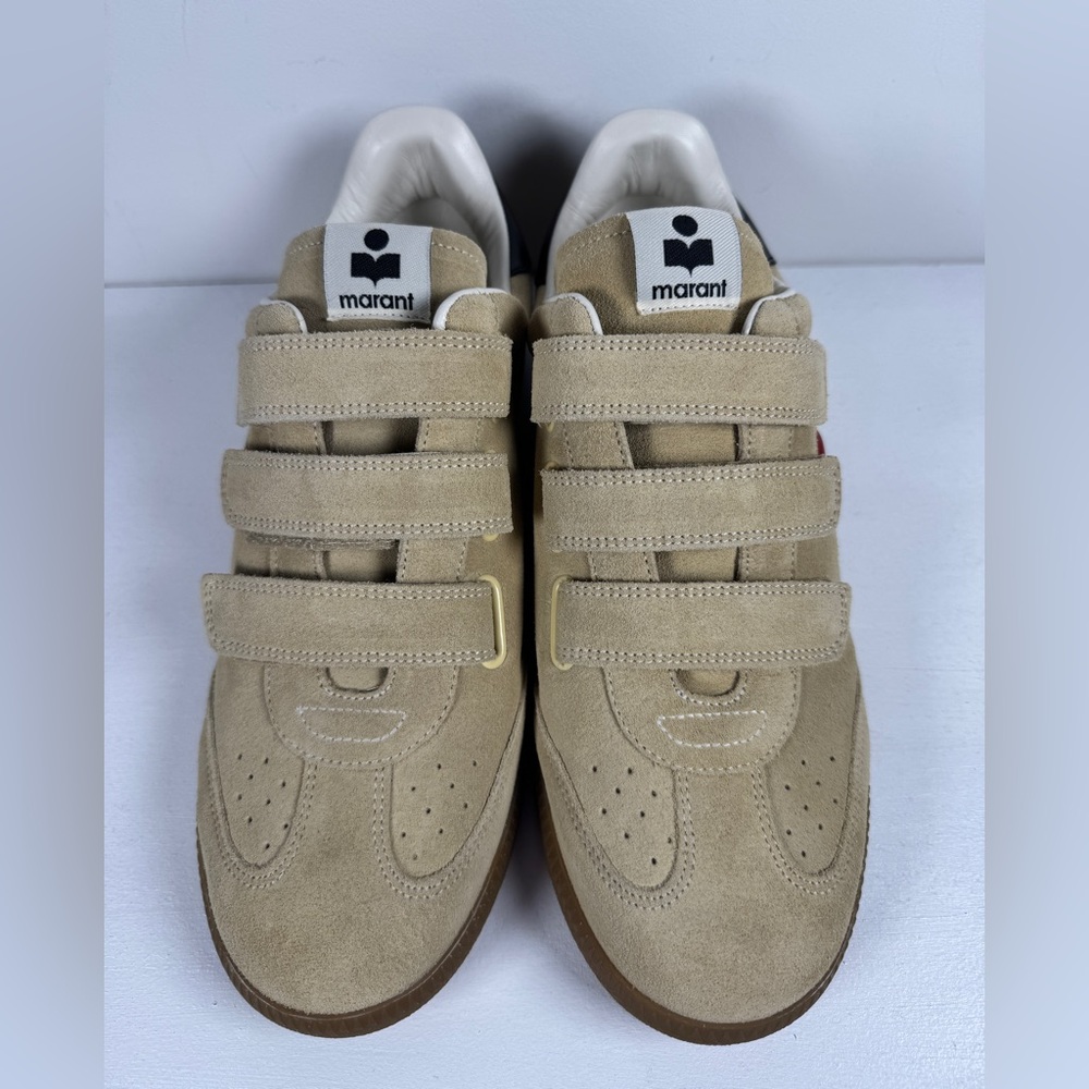 Women’s Isabel Marant Beth Low Top Sneakers Toffee/red Brand New Size 40 - Picture 5 of 6